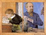 Aube the Sculptor and His Son 1882